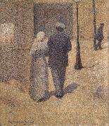 Charles Angrand, Man and Woman in the Street